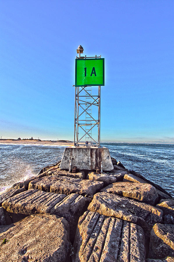 Shinnecock Inlet Jetty Light Photograph by Robert Seifert