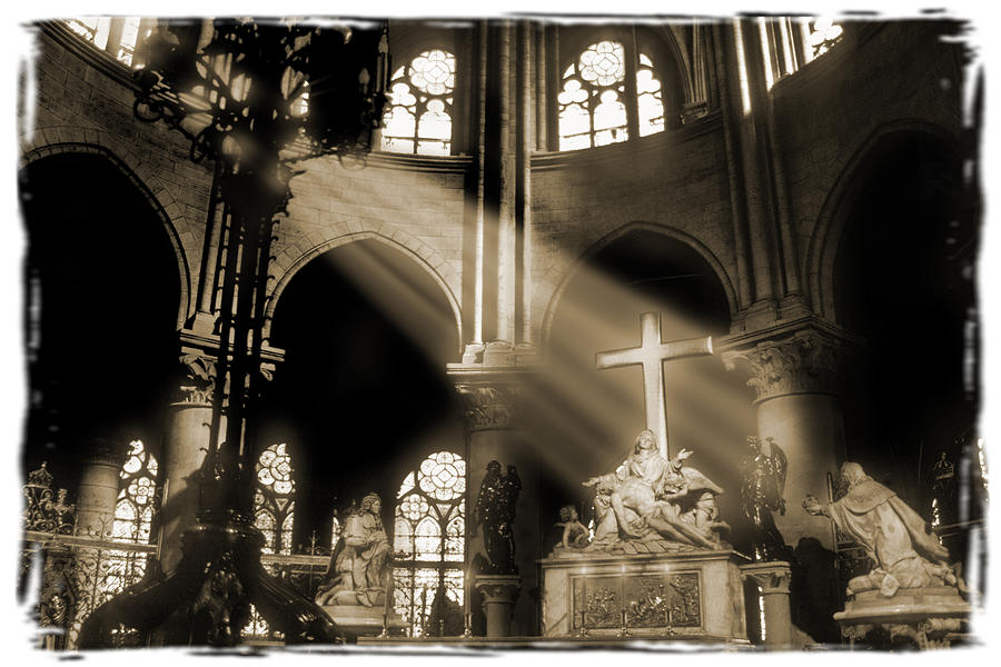 Notre Dame Photograph - Shinning Through by Mike McGlothlen