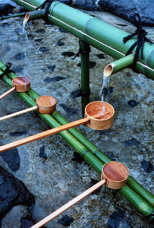 Shinto fountain Photograph by Dennis Cox