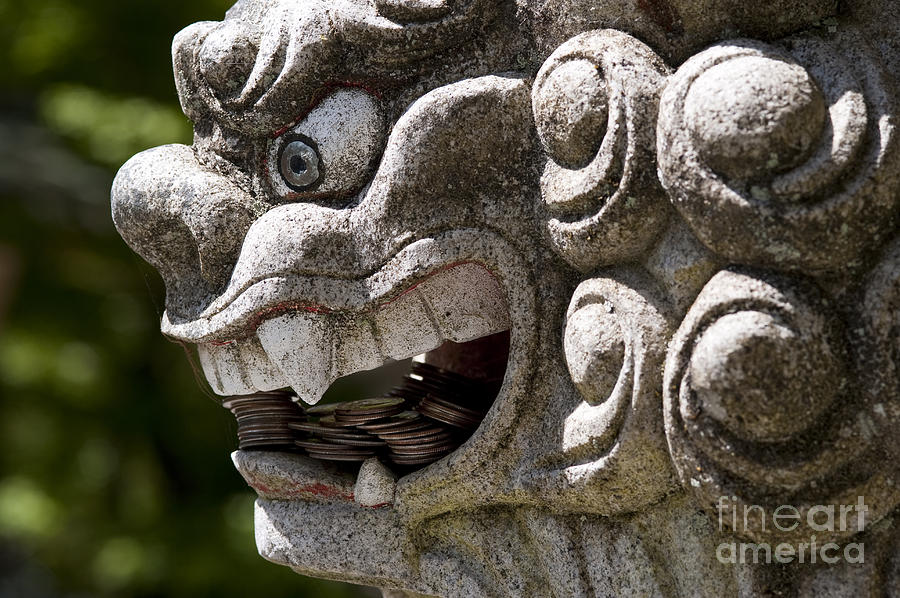 Shinto Shrine Guard Lion Dog Photograph by Jim Corwin