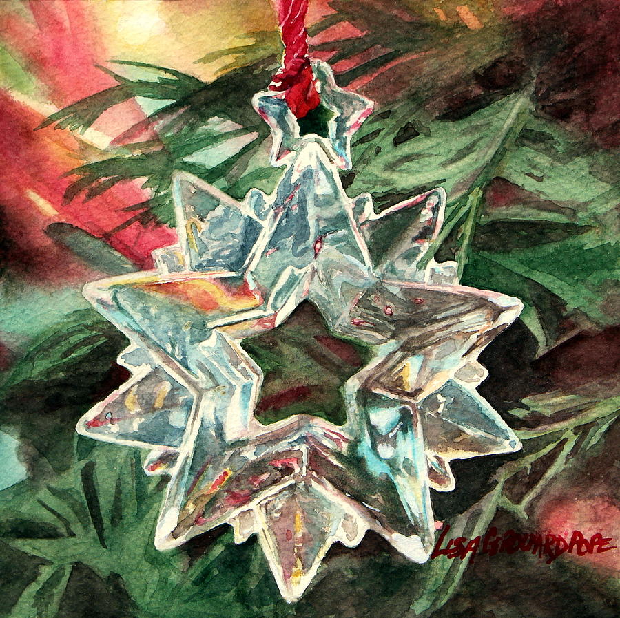Christmas Painting - Shiny and Bright by Lisa Pope