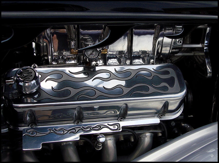 Shiny Chrome Engine Photograph by Ellen Tully