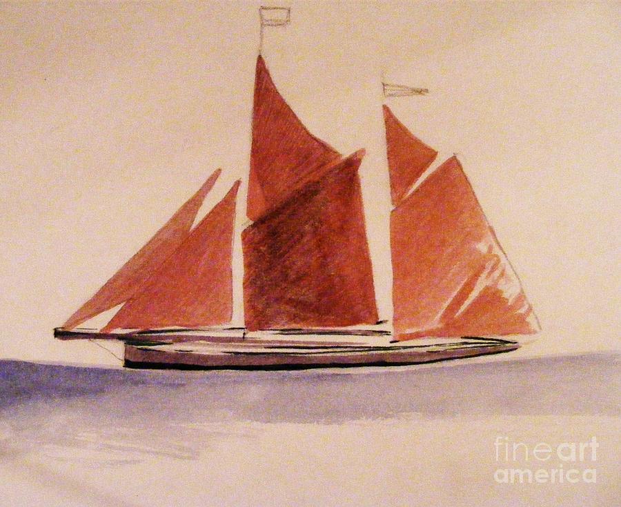 Ship Ahoy Painting by Nancy Kane Chapman