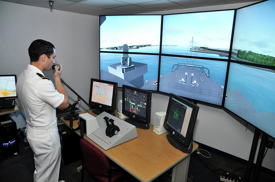 Ship Handling Simulator Photograph by Us Air Force/nathanael Miller