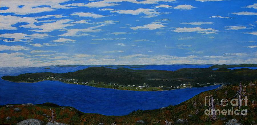 Ship Harbour from Sugarloaf Hill Painting by Barbara A Griffin