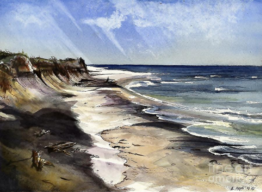 Beach Painting - Ship Island Black Sand by Bruce Repei