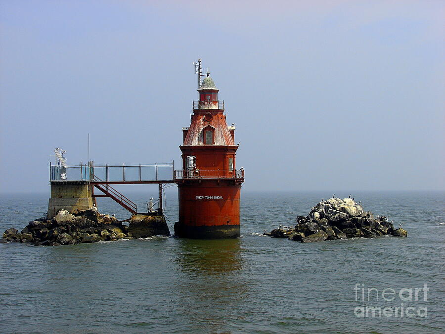 Ship John Shoal Lighthouse Delaware Bay New Jersey Photograph by Brad ...