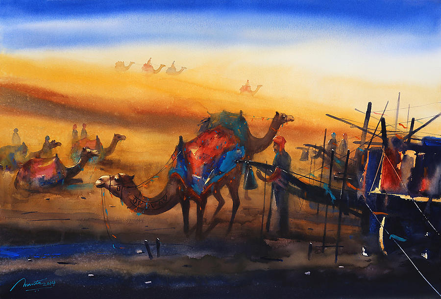 Ship of the Desert II Painting by Ananta Mandal - Fine Art America