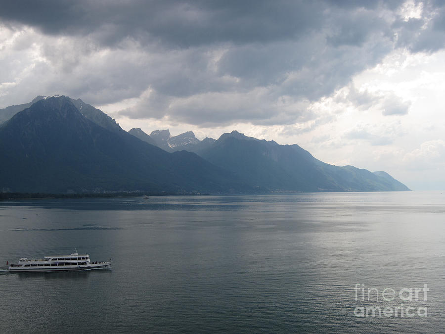Ship on Lake Geneva Photograph by Amanda Mohler