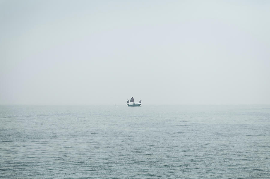 Ship Sailing Across Seascape Photograph by D3sign