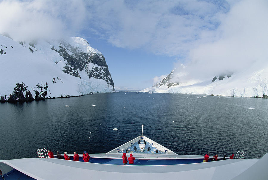 Ship With Tourists In Lemaire Channel Photograph by Konrad Wothe