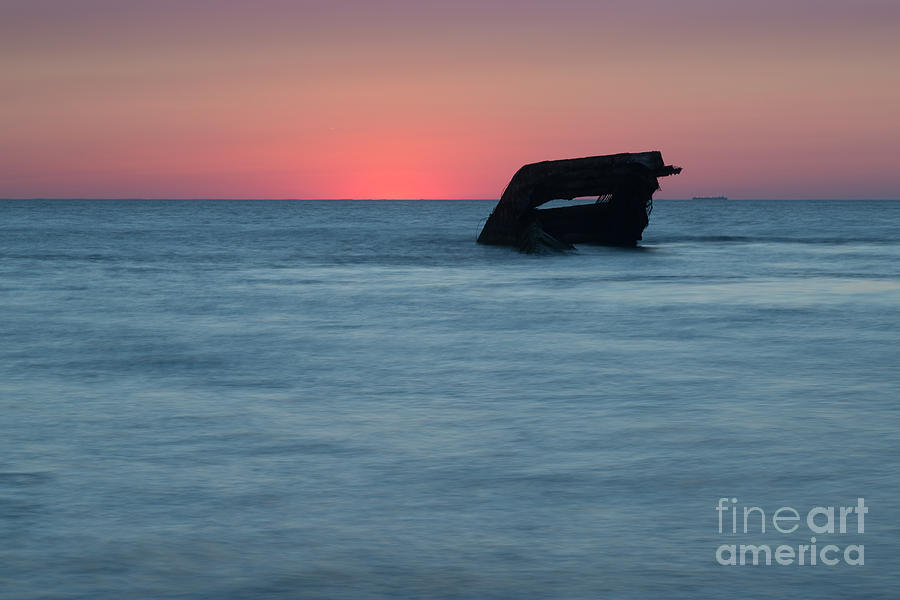 Ship wreck at sunset Photograph by Izet Kapetanovic