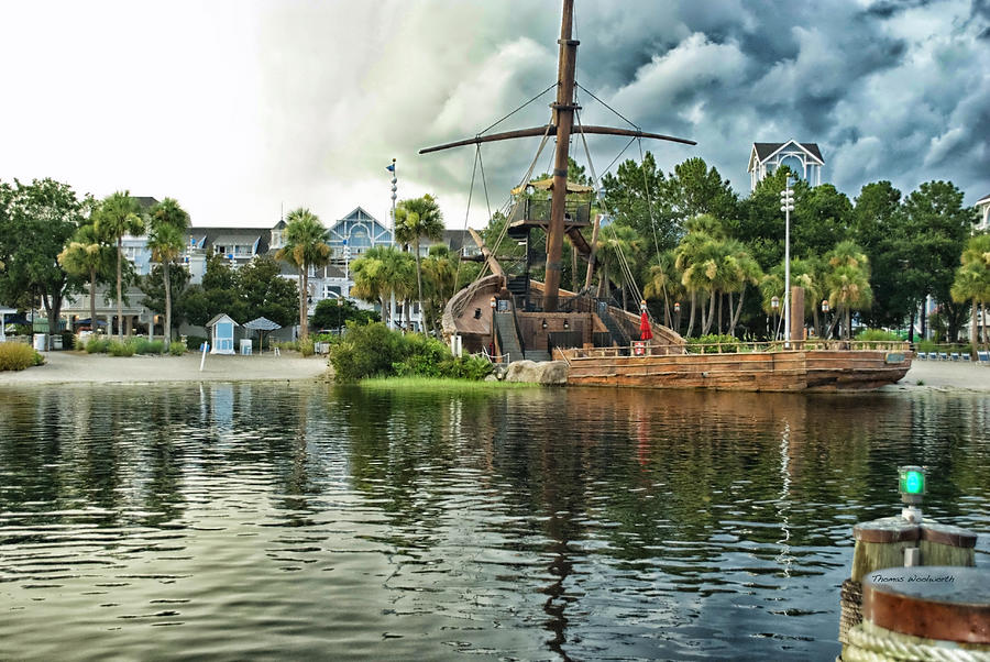 Ship Wrecked At The Disney Yacht And Beach Club Resort Photograph by Thomas Woolworth