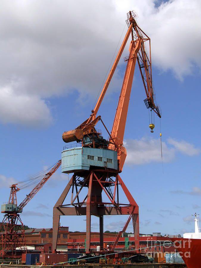 Crane Photograph - Shipping Industry Crane 06 by Antony McAulay