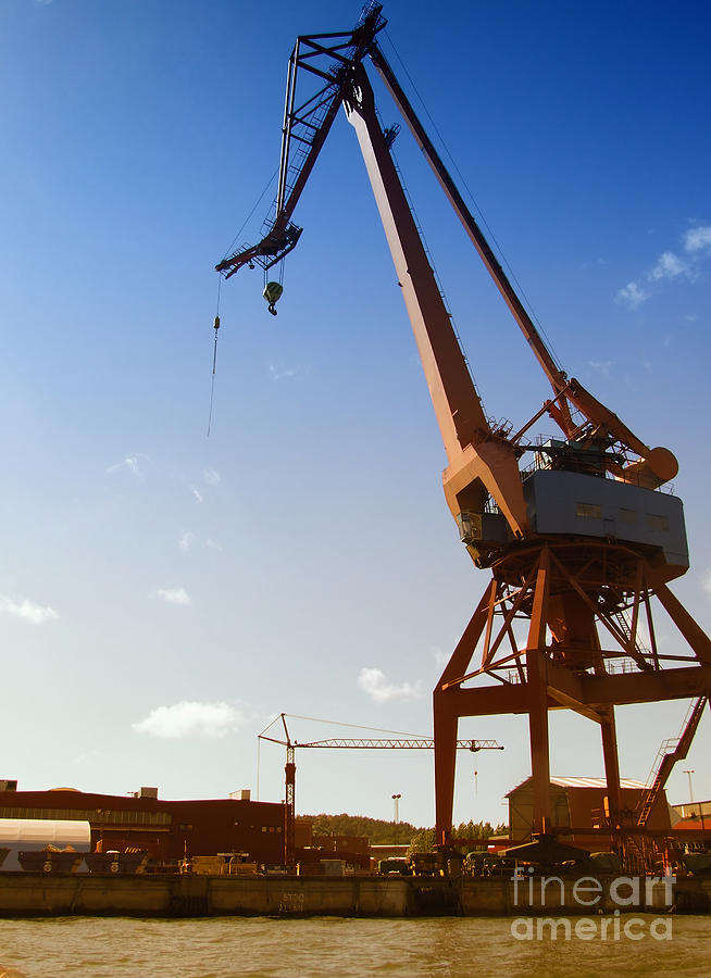 Crane Photograph - Shipping Industry Dock by Antony McAulay