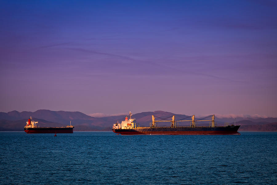 Ships at Anchor Photograph by Joseph Bowman