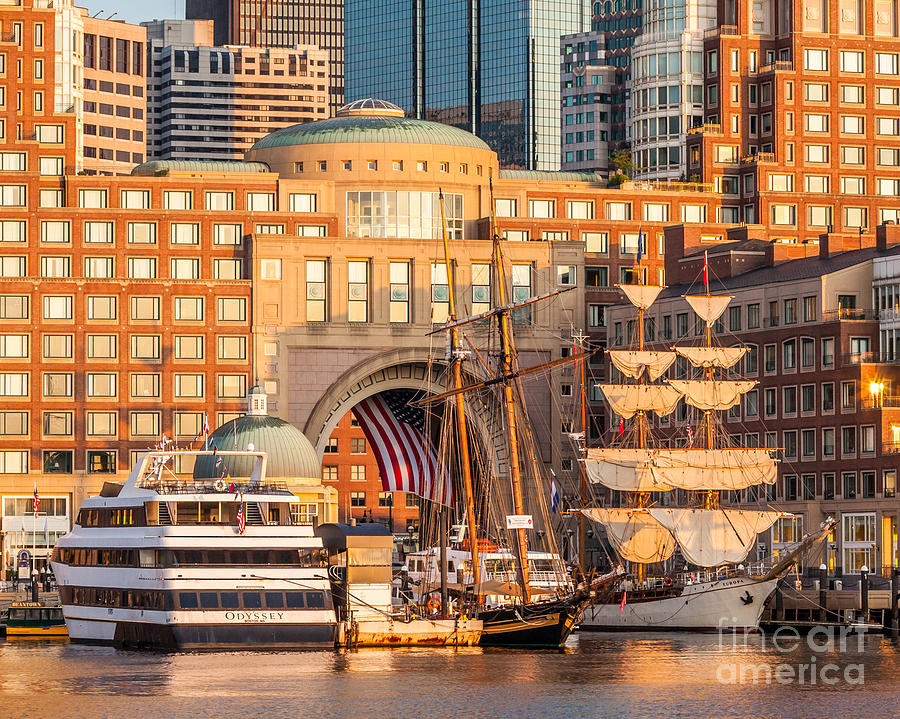 Ships at Rowes Wharf Photograph by Susan Cole Kelly