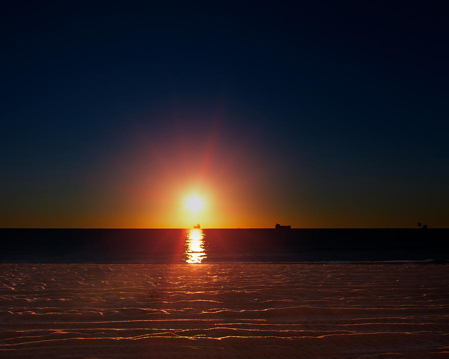 Ships At Sunrise Photograph by Mark Andrew Thomas