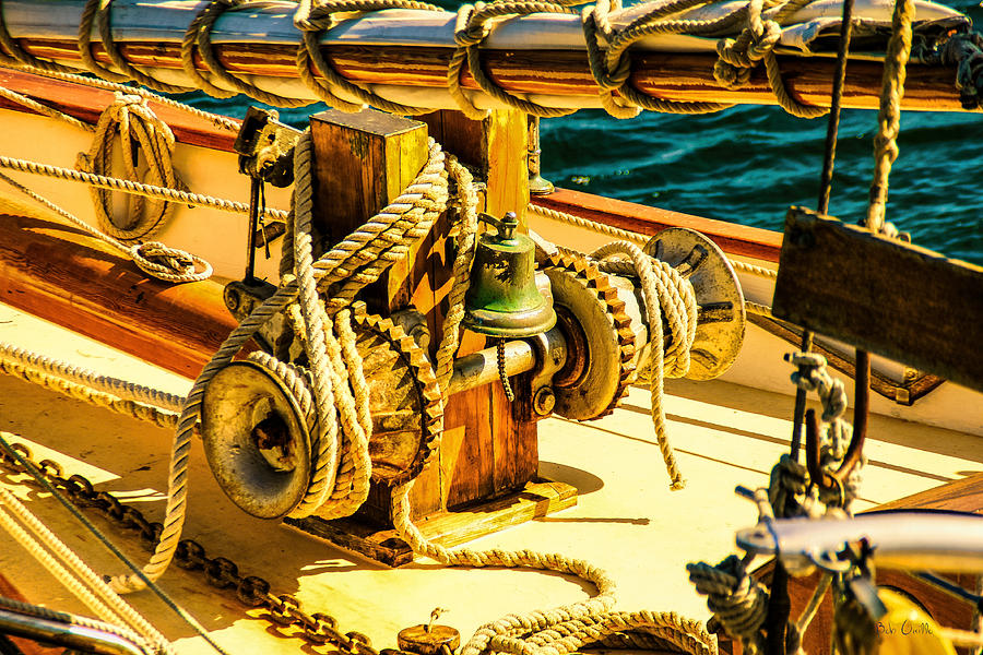Boat Photograph - Ships Bell Sailboat by Bob Orsillo