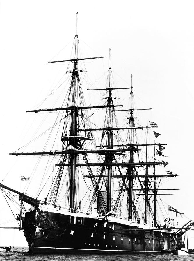 19th Century Photograph - Ships Hms agincourt by Granger