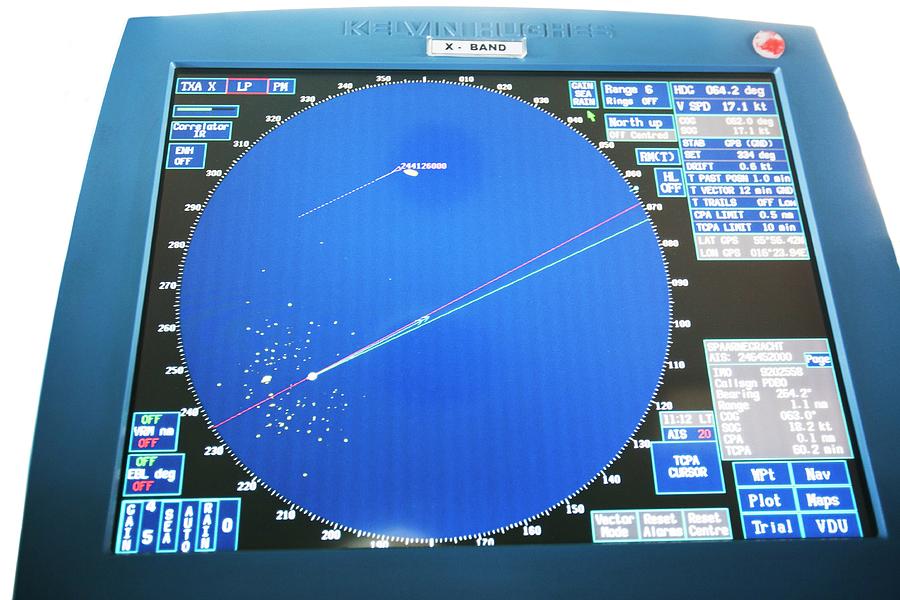 Bridge Photograph - Ships Radar Screen by Adam Hart-davis