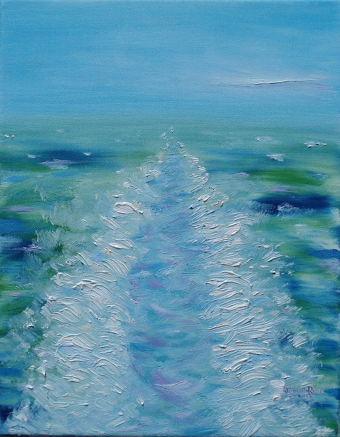 Ships Wake Painting by Judith Rhue