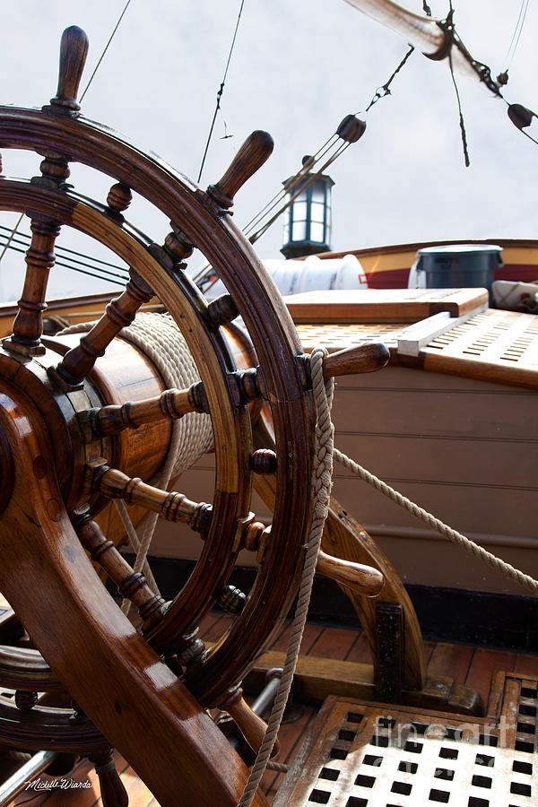Ships Wheel Aboard HMS Bounty Photograph by Michelle Constantine