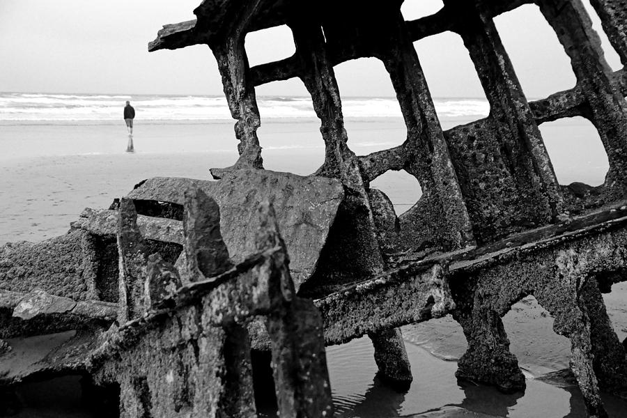 Shipwreck on the Beach No.2 Photograph by Daniel Woodrum