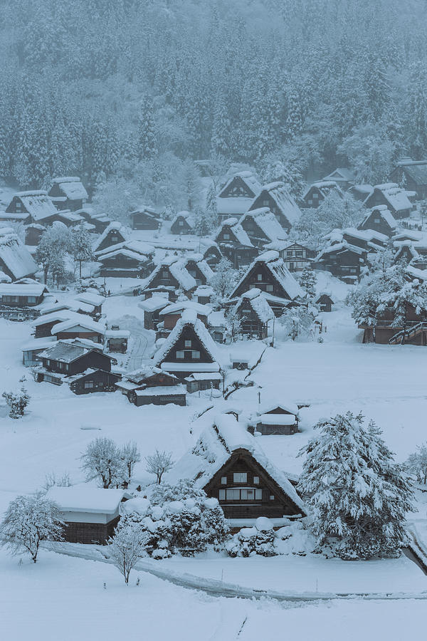 Shirakawa Historical Village In Snow Photograph by Nobythai