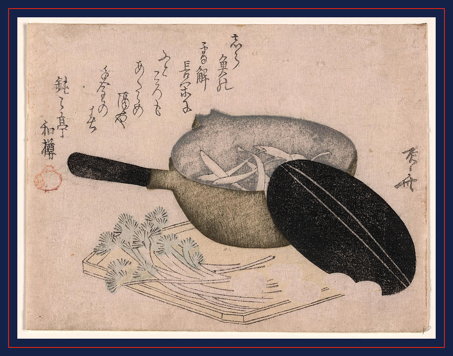 Vegetable Drawing - Shirauo, Baby Whitefish. Between 1804 And 1818 by Ryuryukyo, Shinsai (c.1764-1820), Japanese