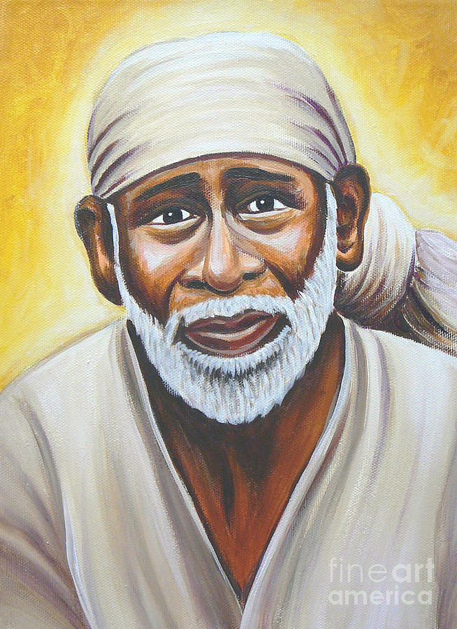 Shirdi Sai Baba Painting - Shirdi Sai Baba by Gayle Utter