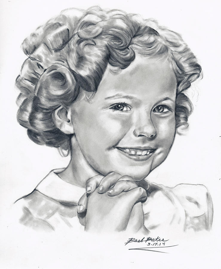 Shirley Drawing by Barb Baker