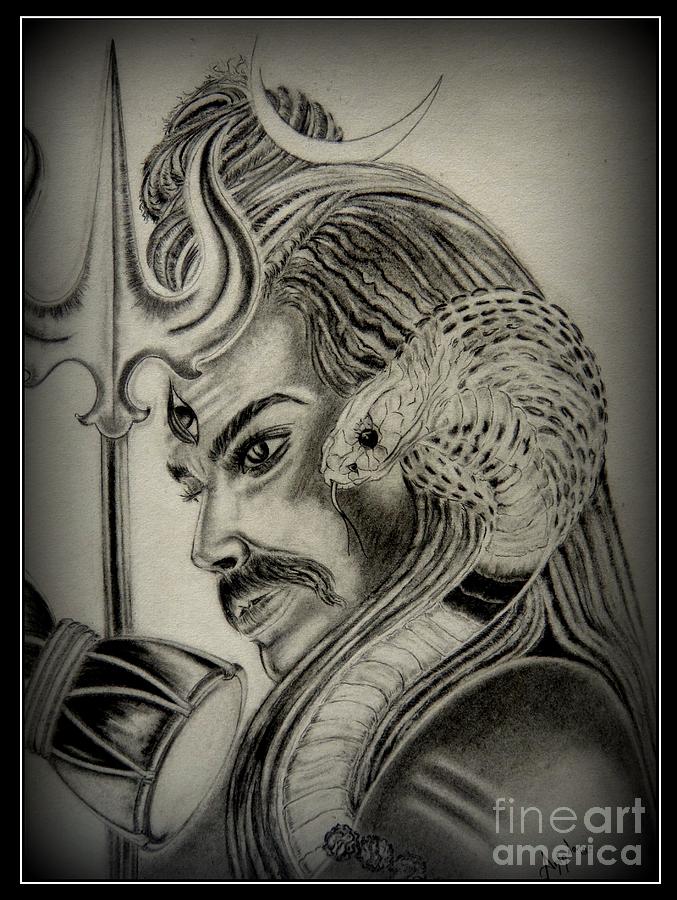 how to draw lord shiva with snake by pencil sketch,shiv thakur drawing,how  to draw lord shiva, - YouTube
