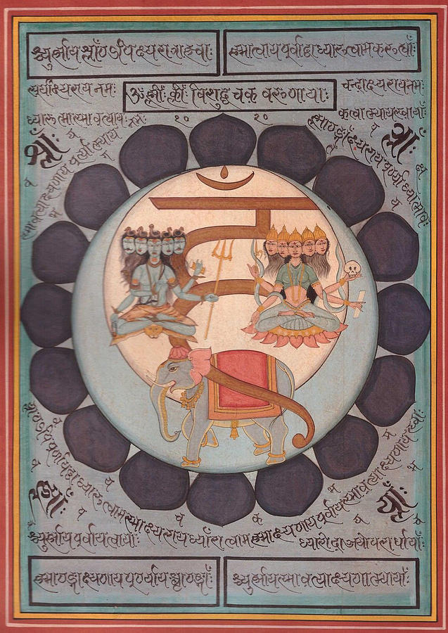 Shiva Shankar adishakti Parvati Miniature Painting India Veda Vedic  Painting by A K Mundhra