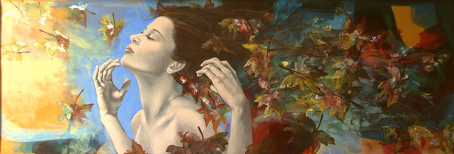 Fantasy Painting - Shivers by Dorina  Costras