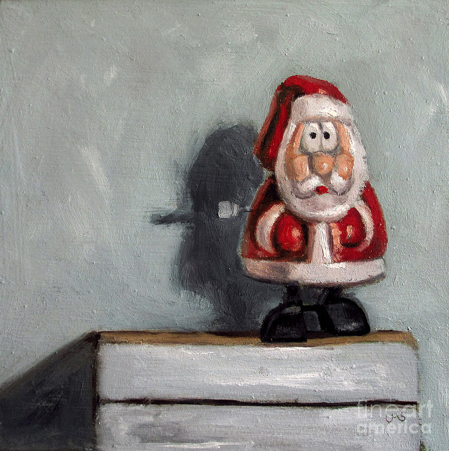Shocked Santa Painting by Ulrike Miesen-Schuermann