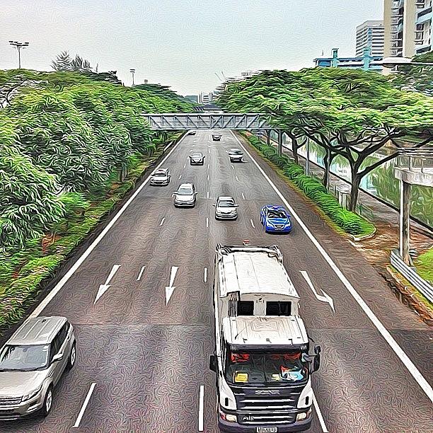Car Photograph - #shockmypic #cars #highway #singapore by Richard Phyo