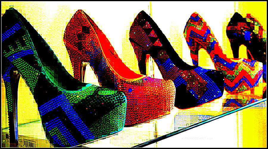 Abstract Photograph - Shoe Paparazzi  by Kathy Barney