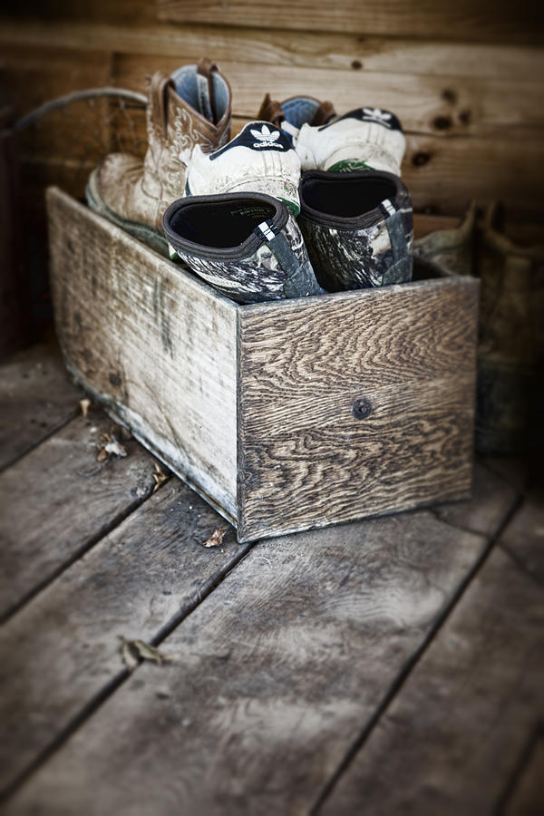 Boot Photograph - Shoebox Still Life by Tom Mc Nemar
