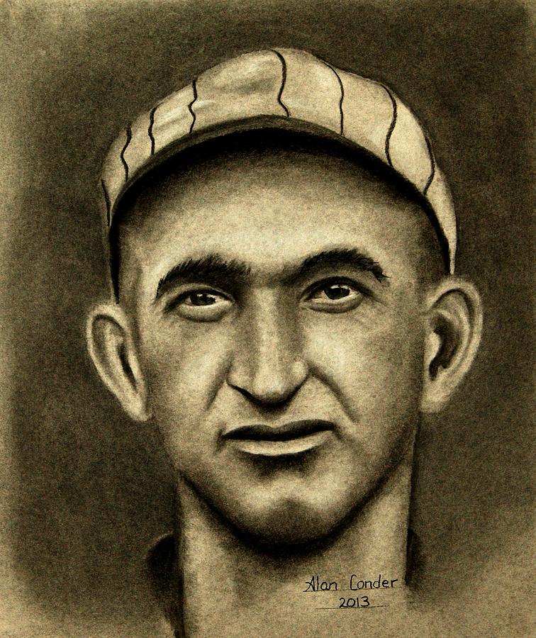 Chicago White Sox Drawing - Shoeless Joe by Alan Conder
