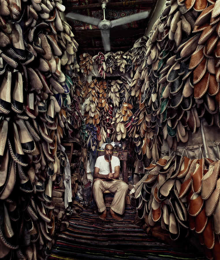 Pattern Photograph - Shoes Maker by Mahmoud Fayed