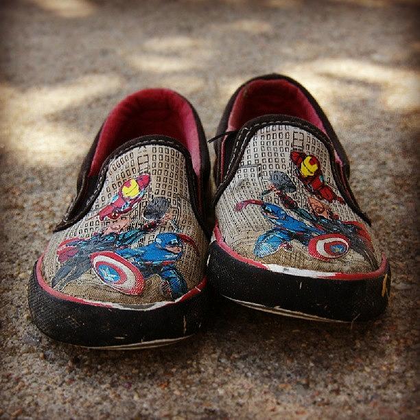 Avengers Photograph - Shoes by Niki Crawford
