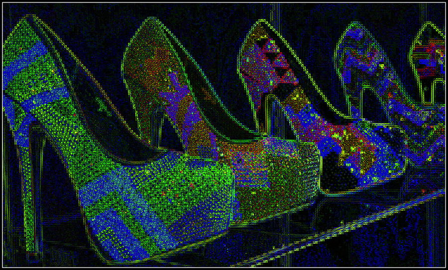 Abstract Photograph - Shoes Shoes Shoes by Kathy Barney