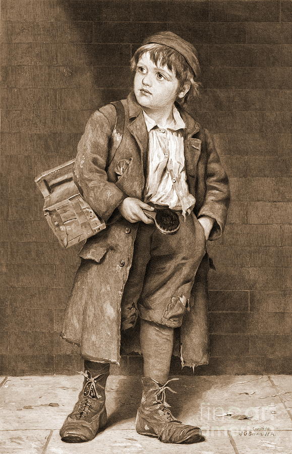 Shoeshine Boy 1890 Photograph by Padre Art