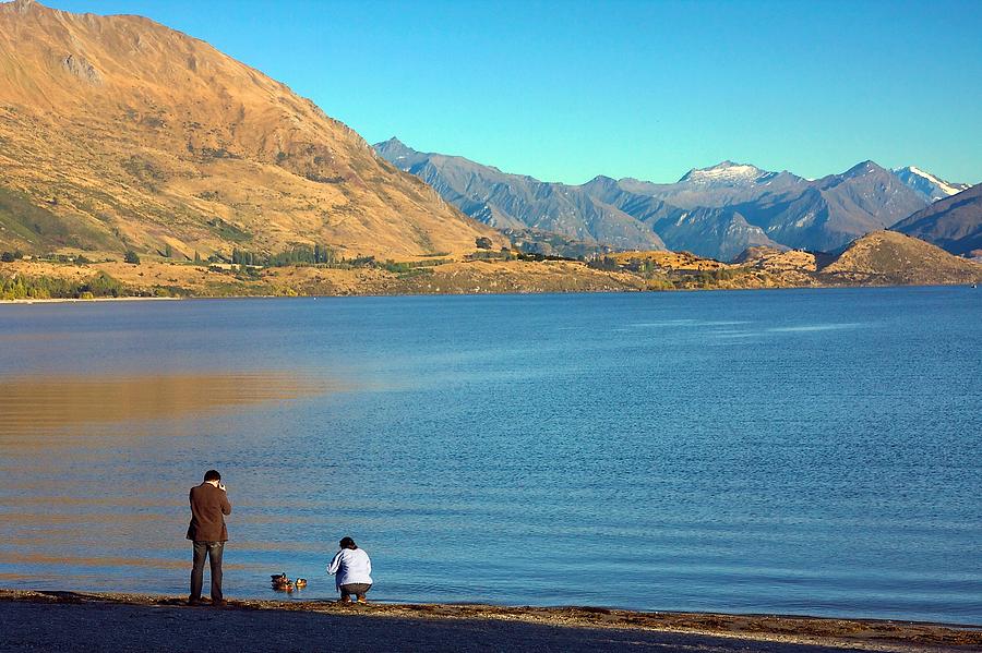 Shooting Ducks on Lake Wanaka Photograph by Stuart Litoff