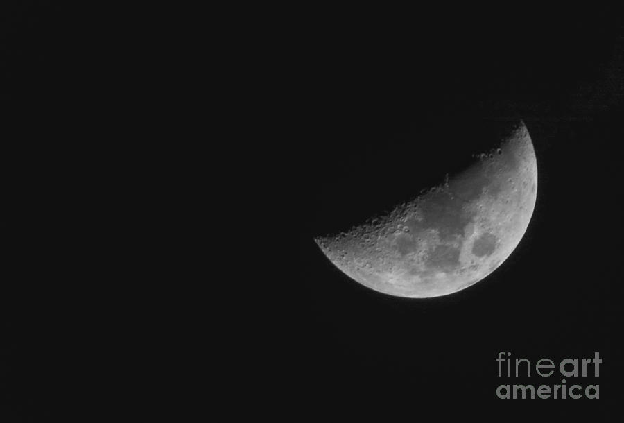Black And White Photograph - Shooting The Moon by Sharin Gabl