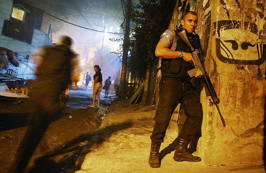 Shootings Break Out in Pacified Favela Near Copacabana Beach Photograph by Mario Tama Shootings Break Out in Pacified Favela Near Copacabana Beach Photograph by Mario Tama