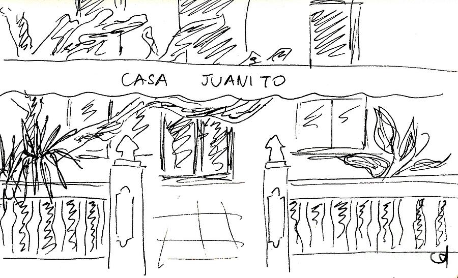 Shop Casa Juanito in Torremolinos Drawing by Chani Demuijlder
