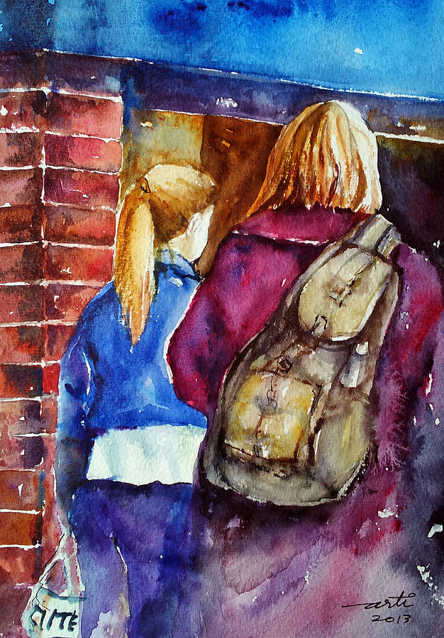 Shoppers Painting by Arti Chauhan