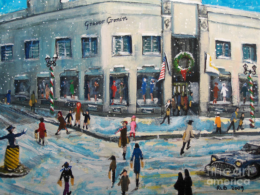 Shopping at Grover Cronin Painting by Rita Brown